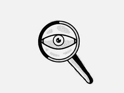 Eye Guy drawing eye halftone icon illustration search shape wacom