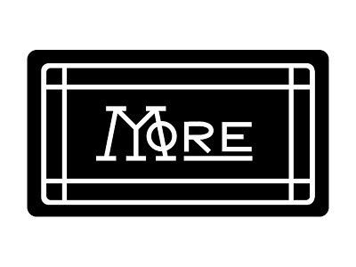 MORE black e geometric illustrator lettering lines m o r vector white