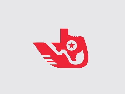 Texas Mark 2.0 circle curves emblem icon mark red star stripes texas vector