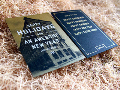 Upstatement Holiday Card boston fort point hoboken high sans holiday card screen print upstatement
