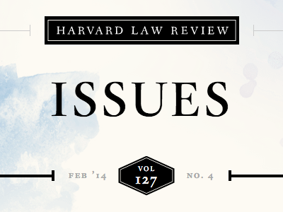Harvard Law Review: Headline texture typography web design