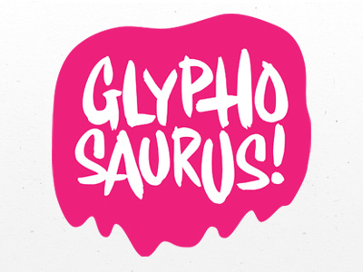 Glypho Logo boston glyphosaurus letters magenta typography upstatement vision quest white