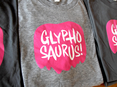 Glyphosaurus Shirts! glyphosaurus logo magenta shirts upstatement