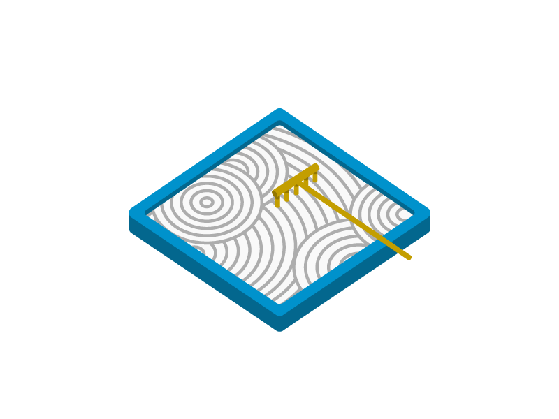 Zen Garden Sandbox bonsai illustration web graphic web design svg zen garden