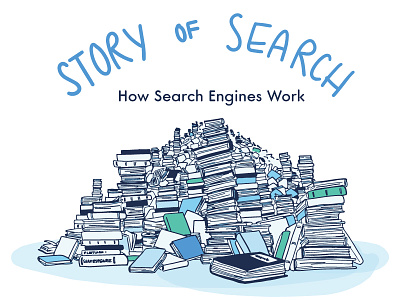 Story of Search design education hand drawn hand drawn font illustration line art search search engine