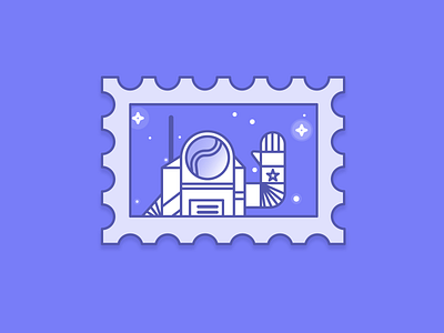 Astronaut Stamp