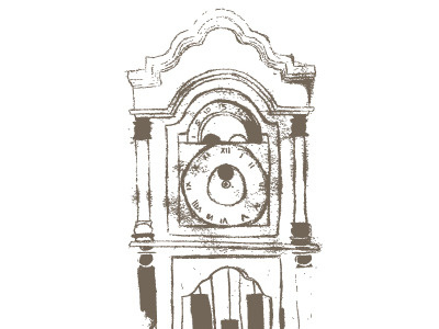 Grandfather Clock brown clock illustration rough texture