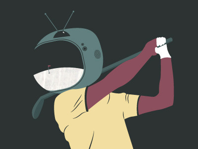 Space Golf club golf illustration space tv