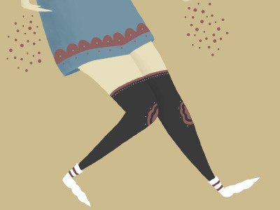 Awkward Dancing dance digital dress illustration legs painting shadow socks