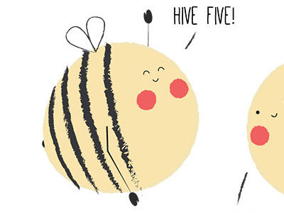 iMessage Stickers - Bee Puns Galore! adorable animal bee character cute design fun illustrator imessage insects pun stickers