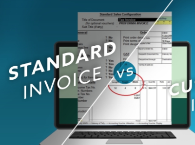Standard invoice vs Customised or personalised invoice accounting business software accounting software business software software tally tally accounting software tally addons tally products tally software