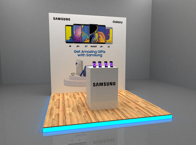 Samsung Kiosk for Mall 3d art 3d max 3d modeling 3d modelling 3dartist design render stall stand vray