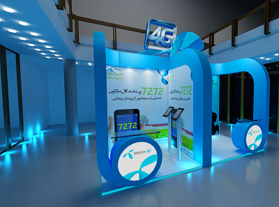 Telenor Product Experience Zone 3d max 3d modeling 3d modelling 3dartist branding design render stall stand vector