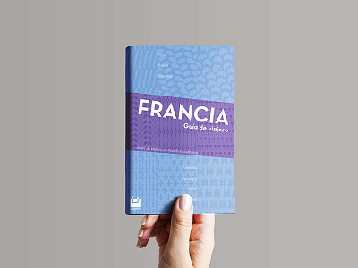 Travel books: France book cover editorial design france pattern print texture