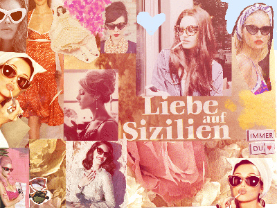 Liebe auf Sizilien aesthetic amor amore amour collage digital handmade liebe love sun sunglasses vintage