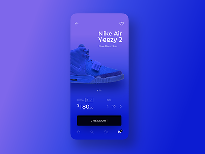 Nike Air Yeezy 2 - Blue December app design brands checkout ecommerce nike rebound shoes shopping shopping cart sneakers store ui ux ux ui yeezy