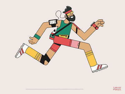 The modern runner character design design art flat illustration man people run runner running