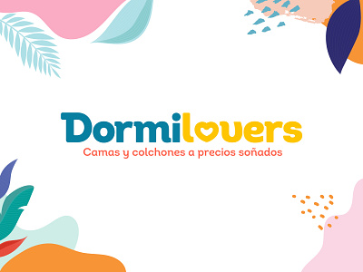 Logo Dormilovers bed branding design logo retail vector