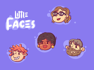 Little faces character girl illustration men vector