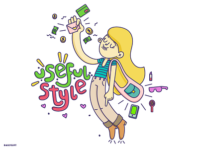 Useful+Style shopping vector woman