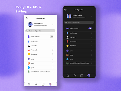 Daily UI - #007 - Settings