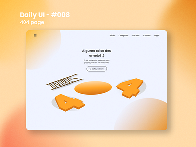 Daily UI - #008 - 404 page 404 404 error 404 page dailyui design design ui design ux lading page portfolio ui ui design
