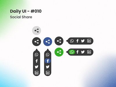 Daily UI - #010 - Social Share dailyui design design ui design ux portfolio share button social share ui ui design