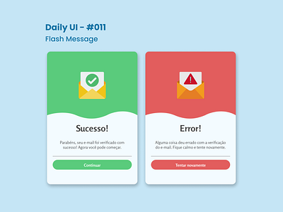 Daily UI - #011 - Flash Message dailyui design design ui design ux error flash message portfolio successful ui ui design