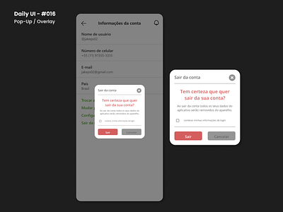 Daily UI - #016 - Pop-Up / Overlay