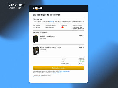 Daily UI - #017 - Email Receipt amazon dailyui design design ui design ux email email receipt portfolio ui ui design