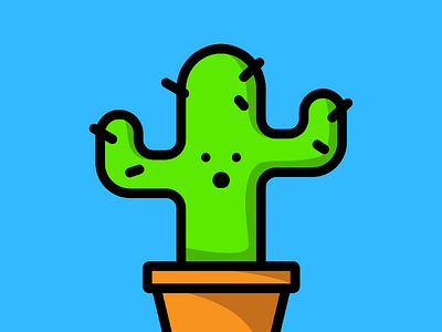 Simple Cactus Illustration