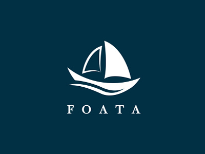 FOATA boat logo branding design flat foata graphic graphic design graphicdesign illustrator logo logo design logo designer logodesign minimal simple simplicity
