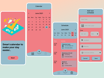 Calendar app calendar design illustration ios typography uidesign