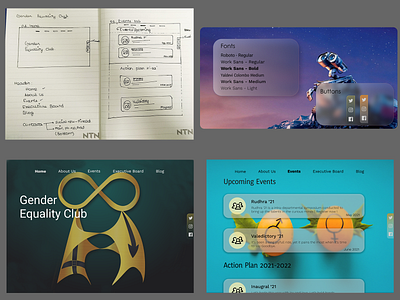 Gender Equality Club - Website UI.UX Phase 1 art branding design graphic design minimal typography ui ux web website