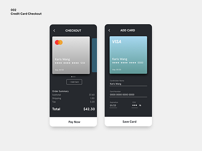 daily ui 002 - credit card checkout