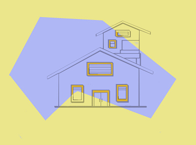 Typical House design flat illustration logo minimal vector web