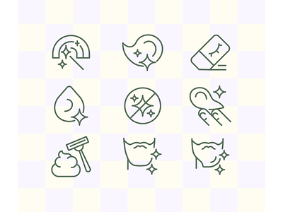 happy face care icons