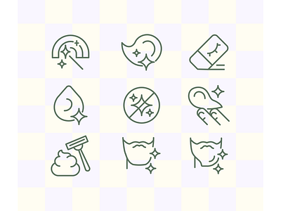 happy face care icons