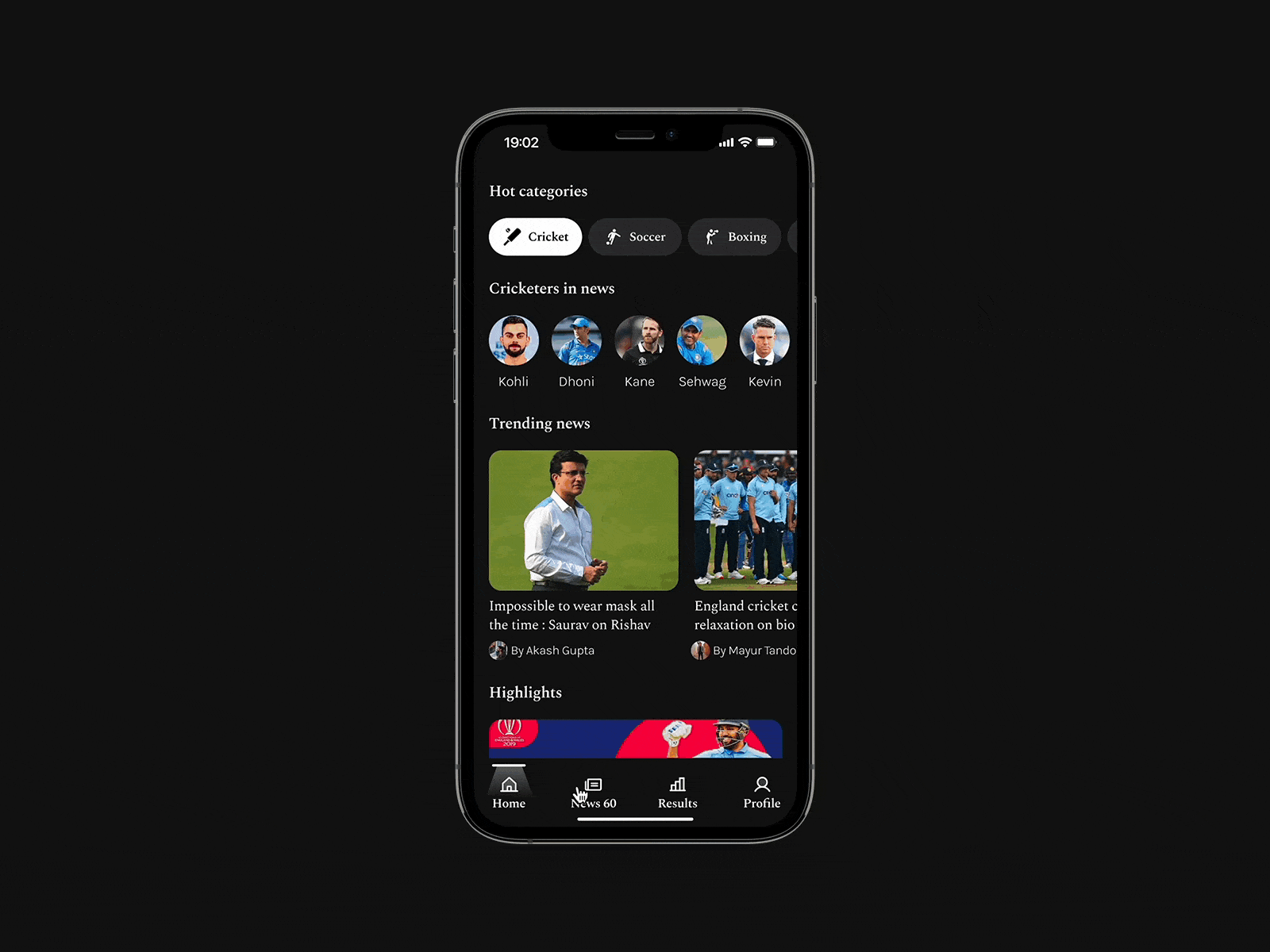 SPORTS APP MOTION DESIGN