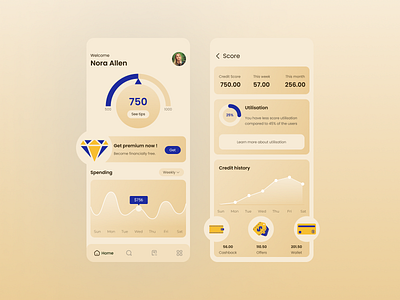 Credit Score adobexd app design bank banking app best shot credit score design figma finance financial app fintech fintech app hiehq ios app mobile app ui uidesign uiux ux uxdesign