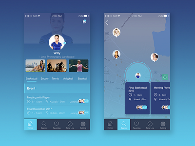 Sport Event ara creative basketball event iphone map profile sport sport tennis