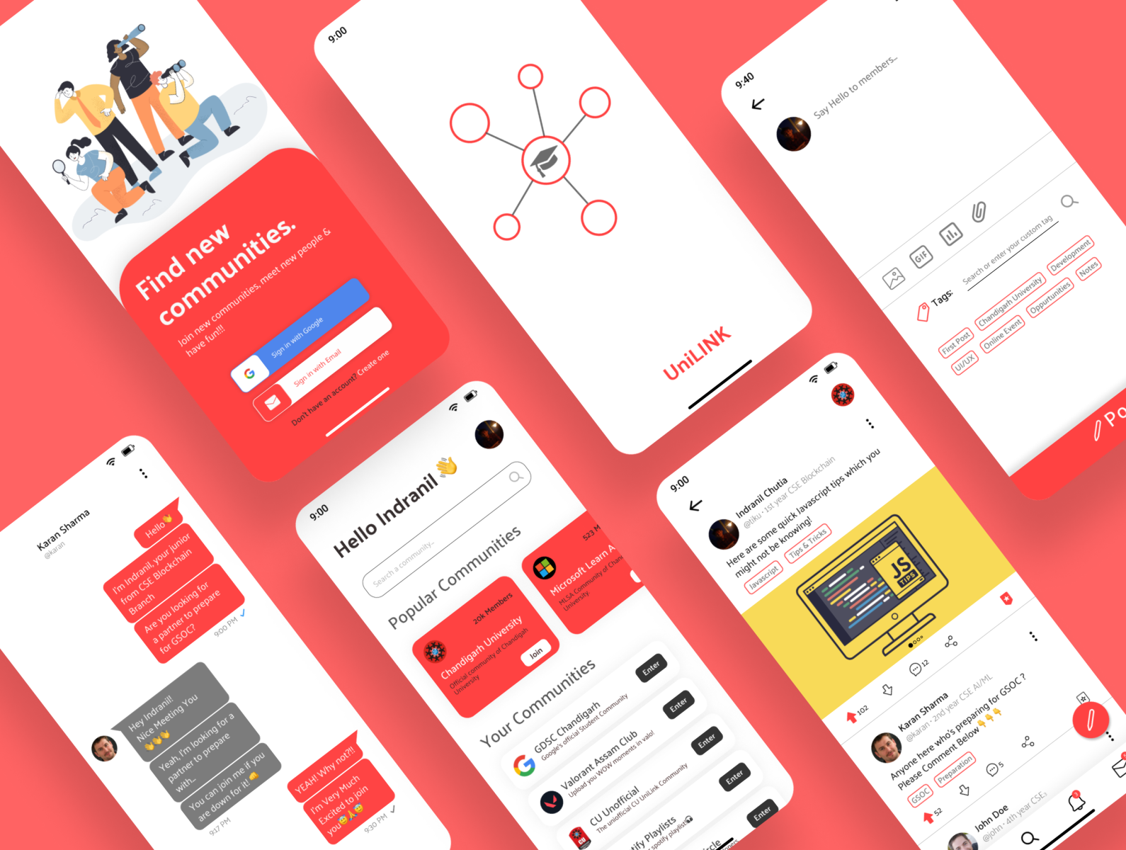 UniLink - Discover Communities by Indranil Chutia on Dribbble