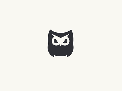 cute angry owl submark logo for A kids clothing rand apparel branding concept designer portfolio dribbble illustration kids logos negative space logo owl illustration submark vector