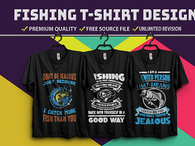 Premium Vector  Let's go fishing typography on t-shirt