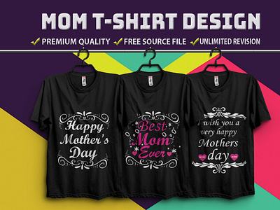 🤱MOM T-Shirt Design 🤱 clothes creative custom font t shirt design editable t shirt design template family tshirt holiday illustration logo merch by amazon merch by amazon shirts mommy soikot017 tee typography typography design vector hand
