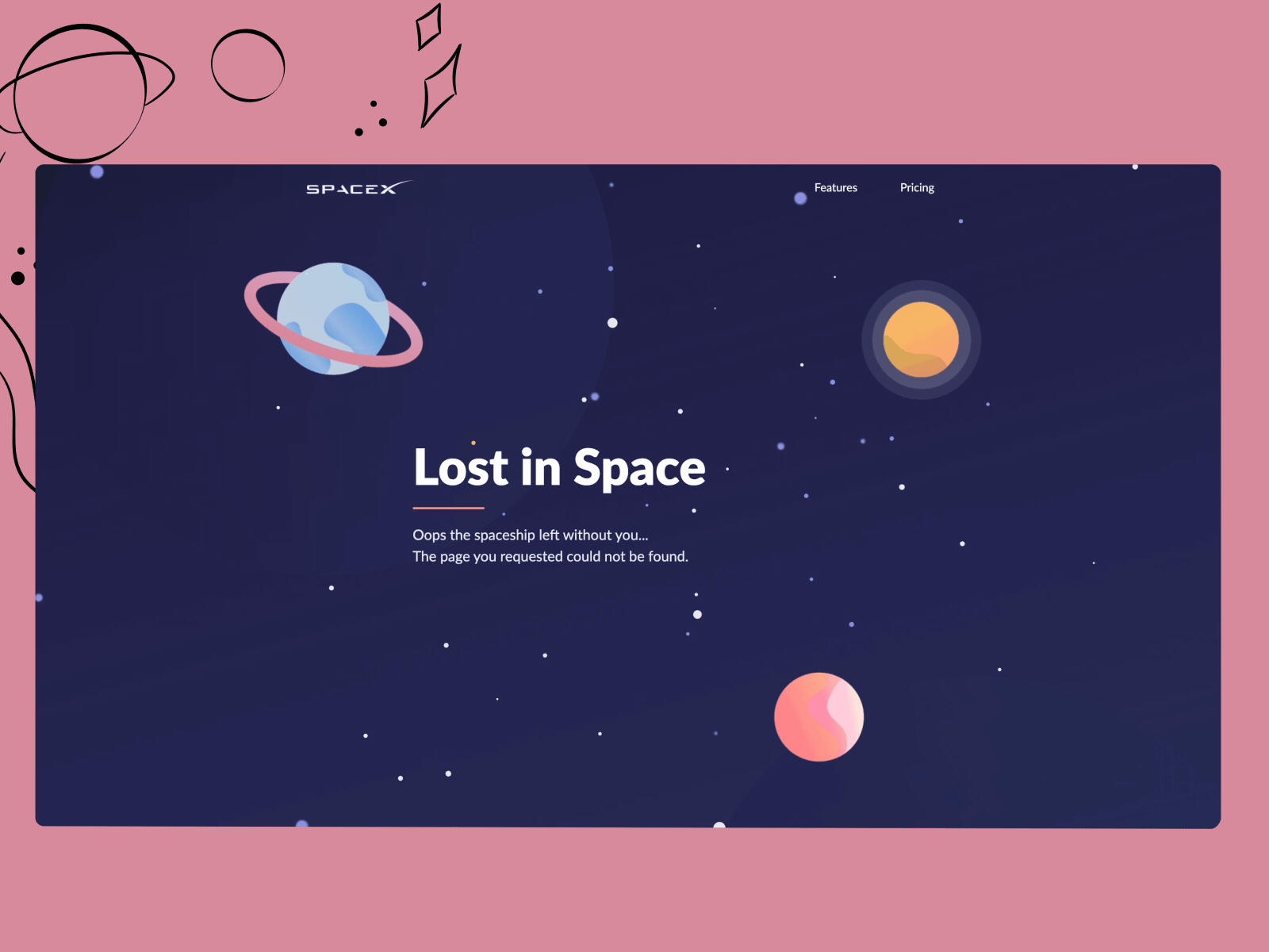404 Lottie Animation | Lost in Space 404 exploration lottie animation scroll space uidesign webdesign webflow website