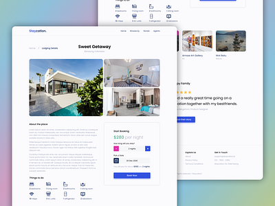 Staycation — Lodging Booking Platform app application booking booking app branding design desktop lodging staycation ui ux web website