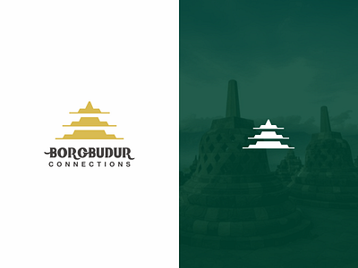 Borobudur logo borobudur branding design flat graphic design logo minimal monogram sim temple