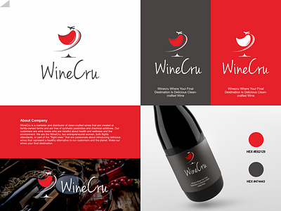 Wine Logo bottlewine branding design flat graphic design illustration logo logowine minimal monogram redwine vector winebottle winelogo
