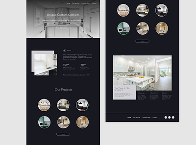 Kitchen Design website furniture kitchen modern ui ux web page